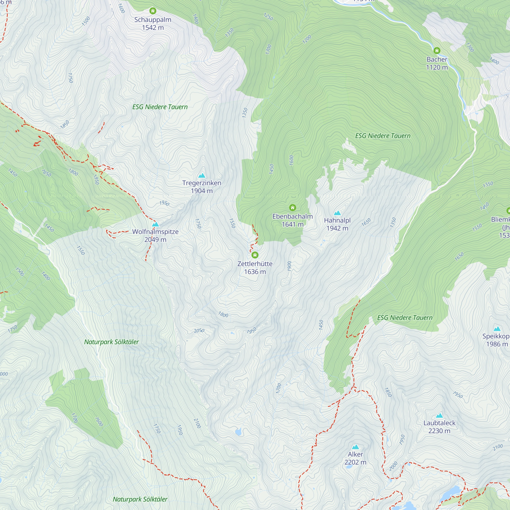 Zettlerhütte map