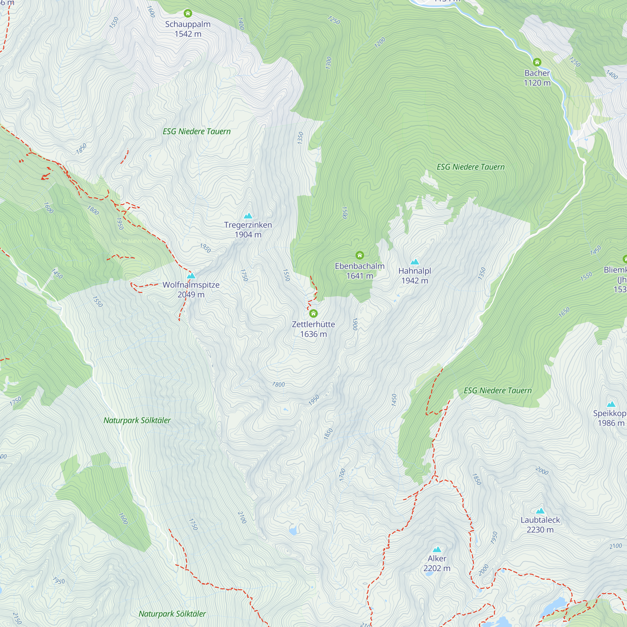 Zettlerhütte map