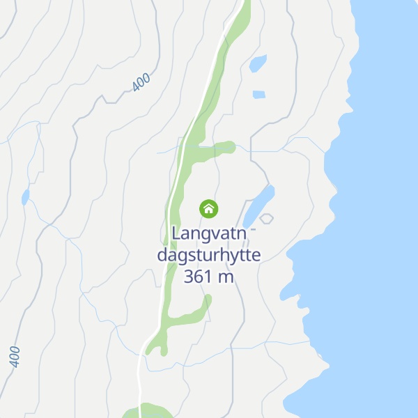 Map of Langvatn dagsturhytte