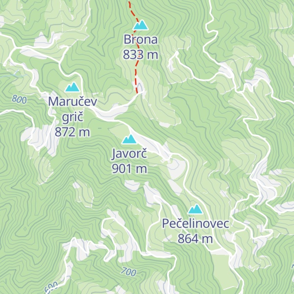 Map of Lovska koča Javorč