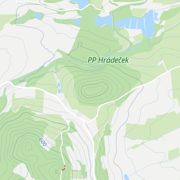 Map of Velký Hrádeček