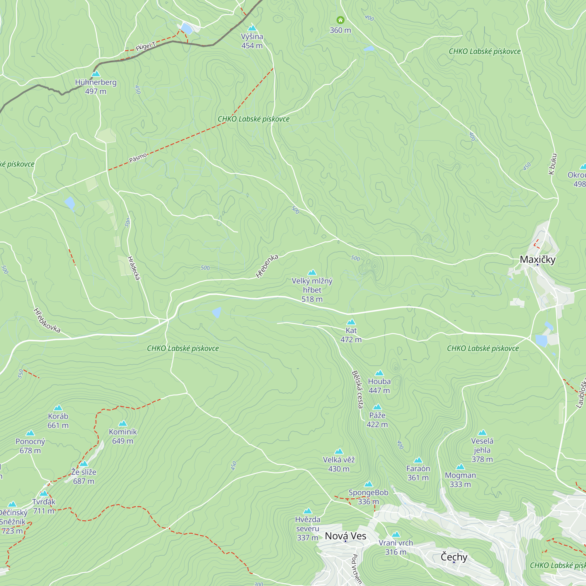U cestářské boudy map