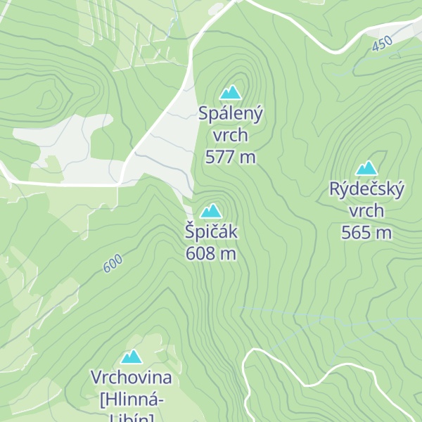Map of Špičák