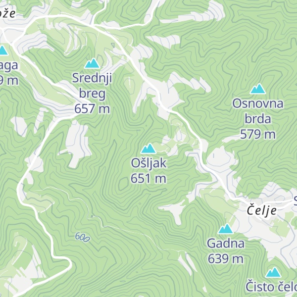 Map of Ošljak