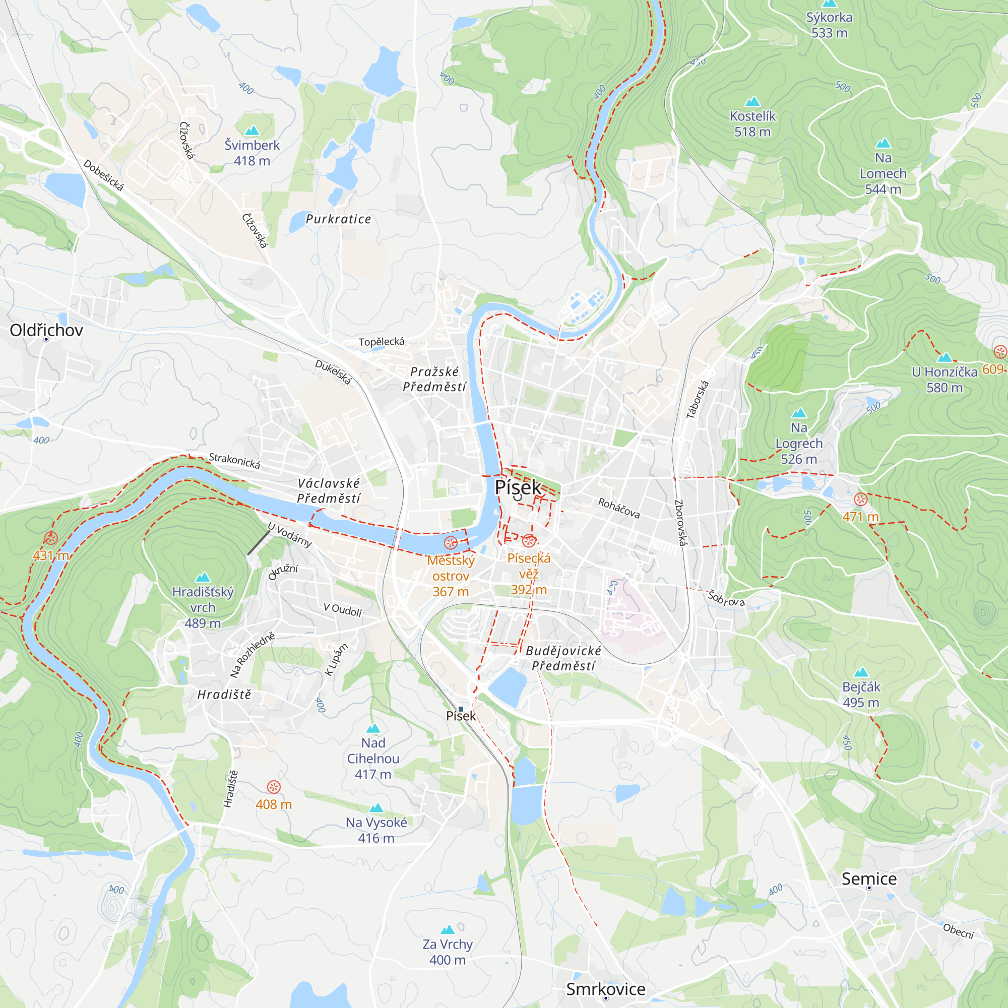 Infocentrum Písek map