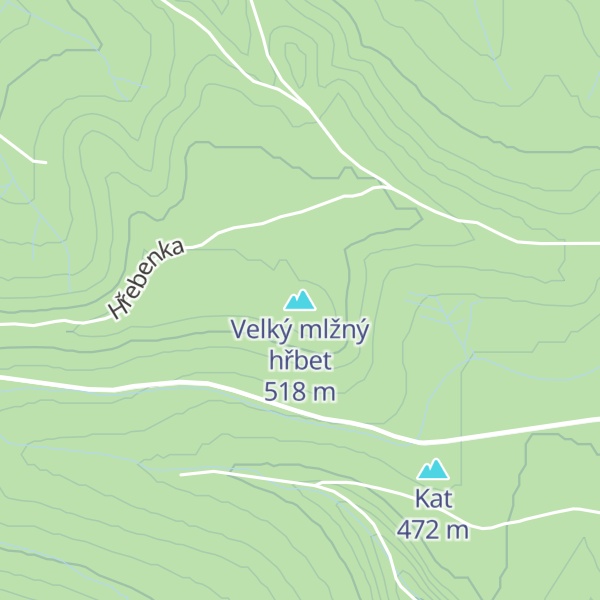 Map of Velký mlžný hřbet