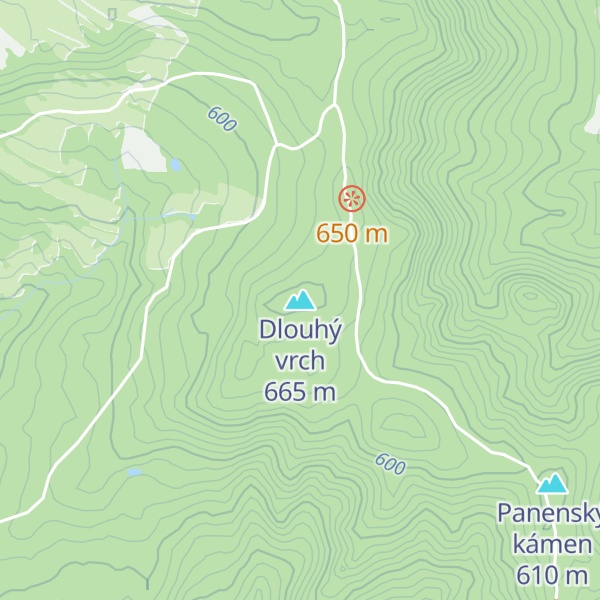 Map of Dlouhý vrch