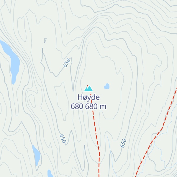 Map of Høyde 680