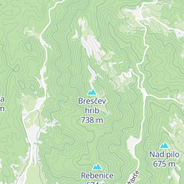 Map of Bresčev hrib