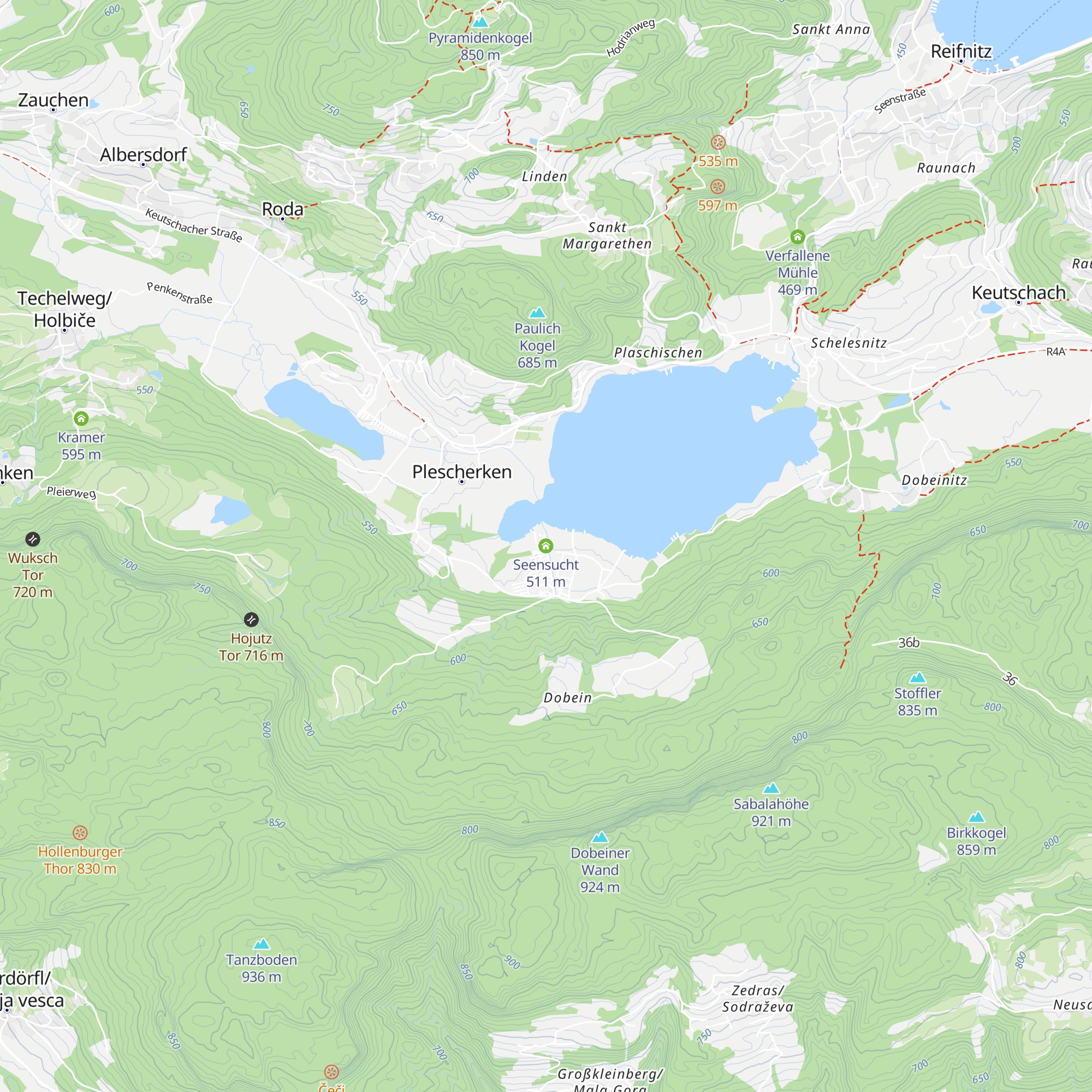 Seensucht map