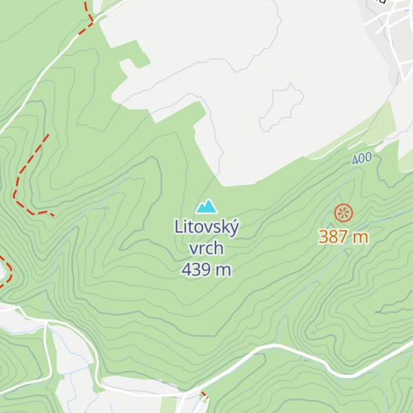 Map of Litovský vrch