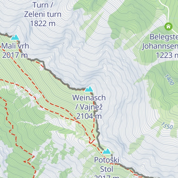Map of Weinasch / Vajnež