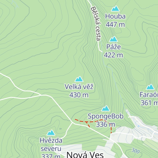 Map of Velká věž
