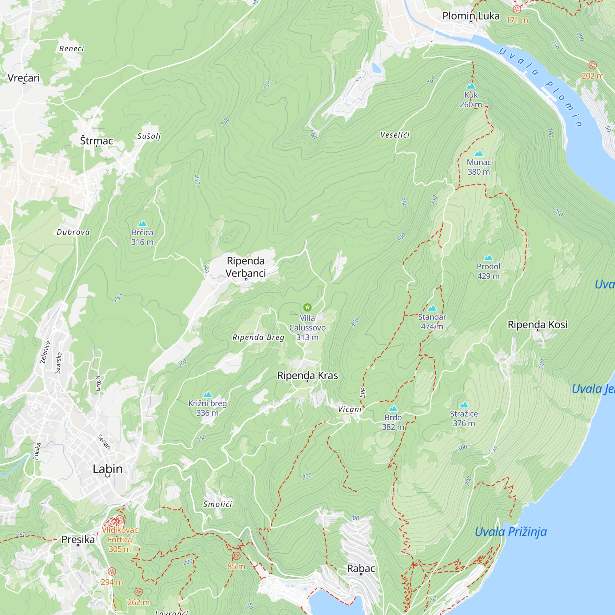 Villa Calussovo map