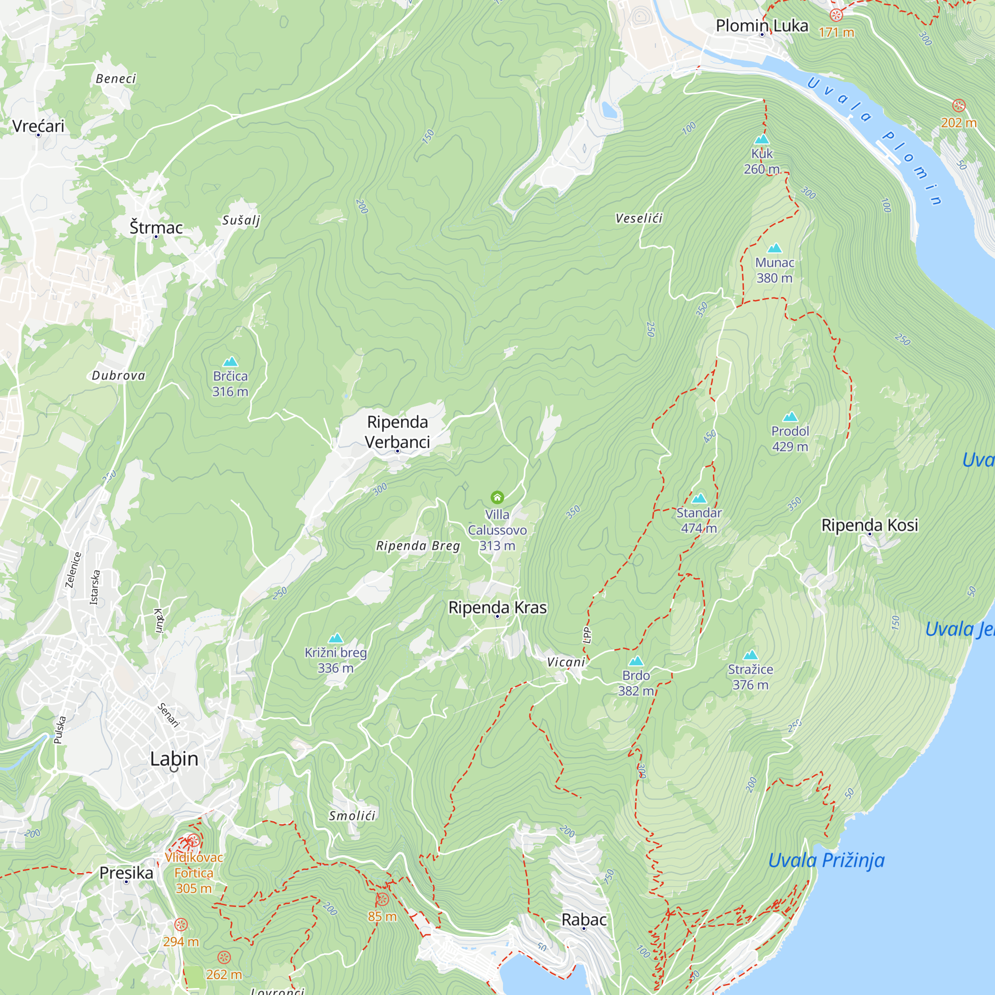 Villa Calussovo map