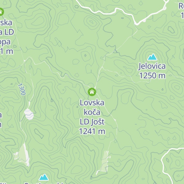 Map of Lovska koča LD Jošt