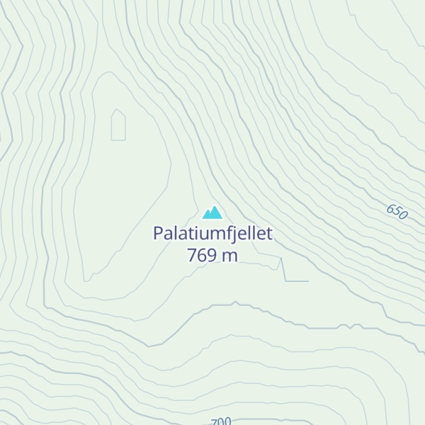 Map of Palatiumfjellet