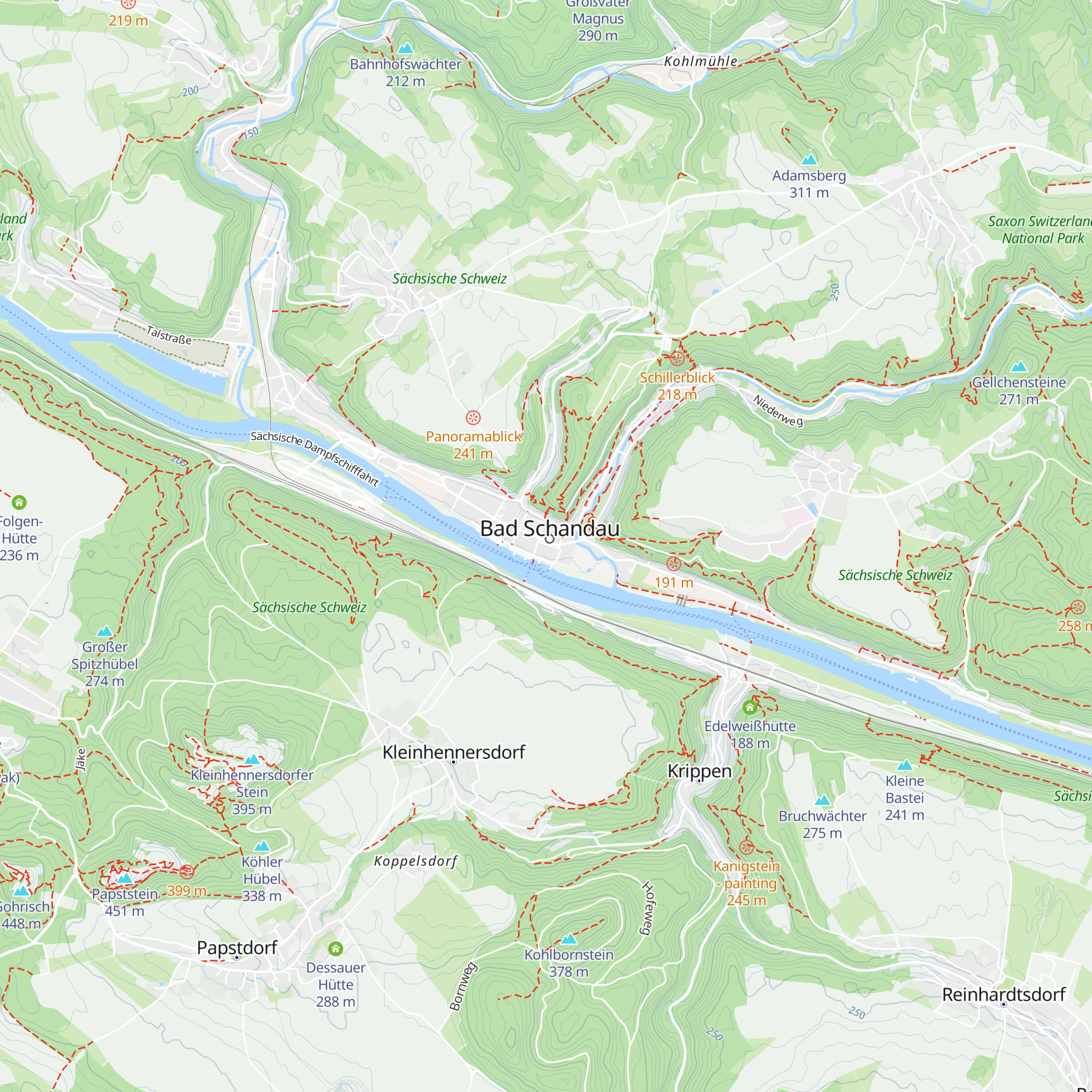 Aktiv Zentrum Sächsische Schweiz map