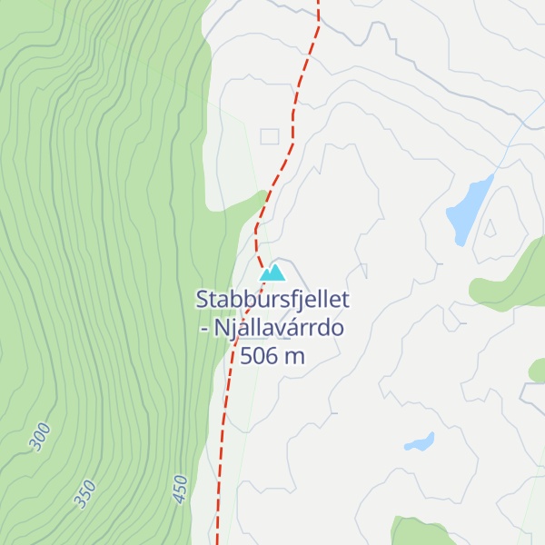 Map of Stabbursfjellet - Njallavárrdo