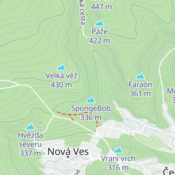 Map of Děčínská stěna