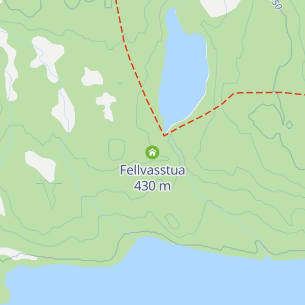 Map of Fellvasstua