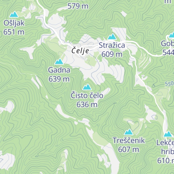 Map of Čisto čelo