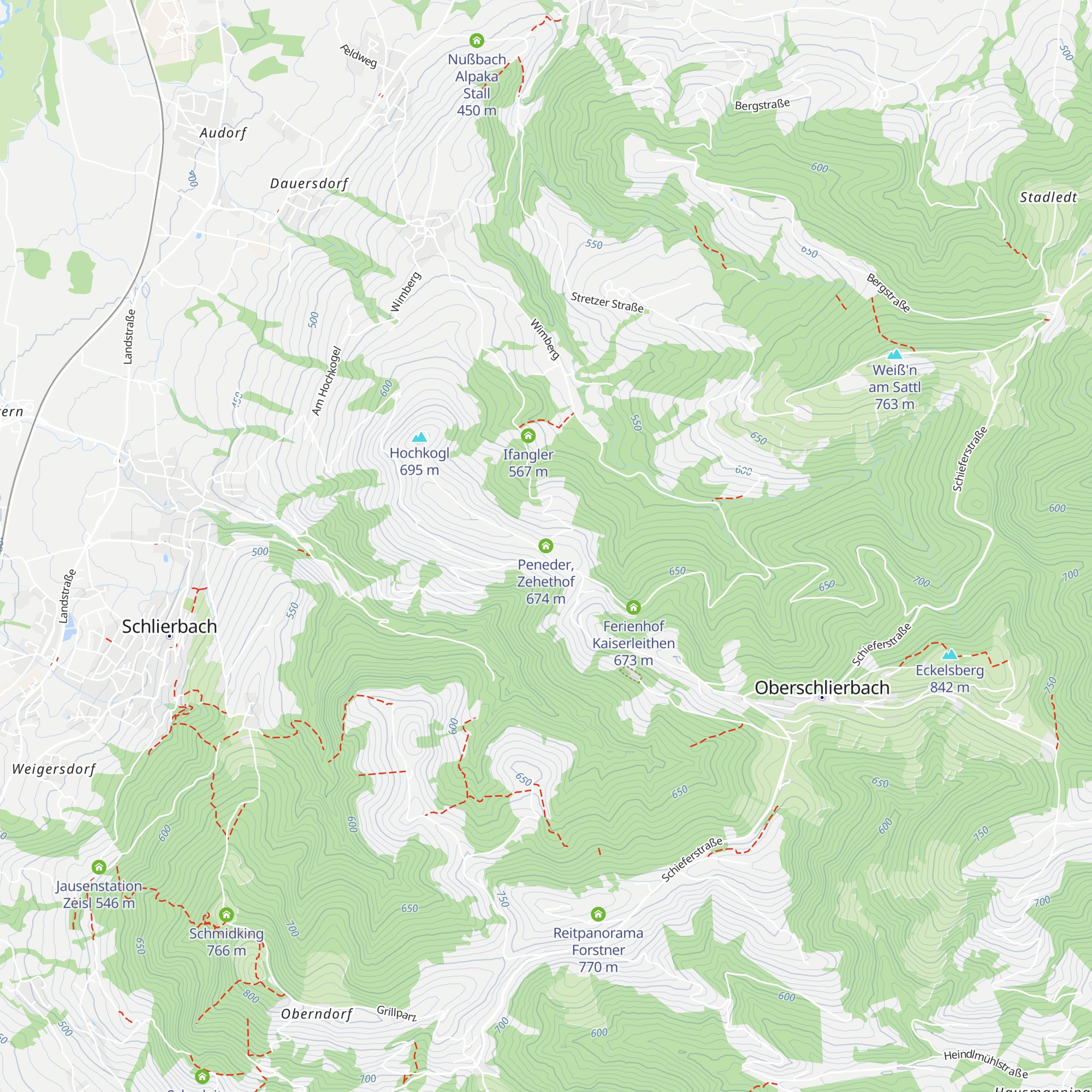 Peneder, Zehethof map
