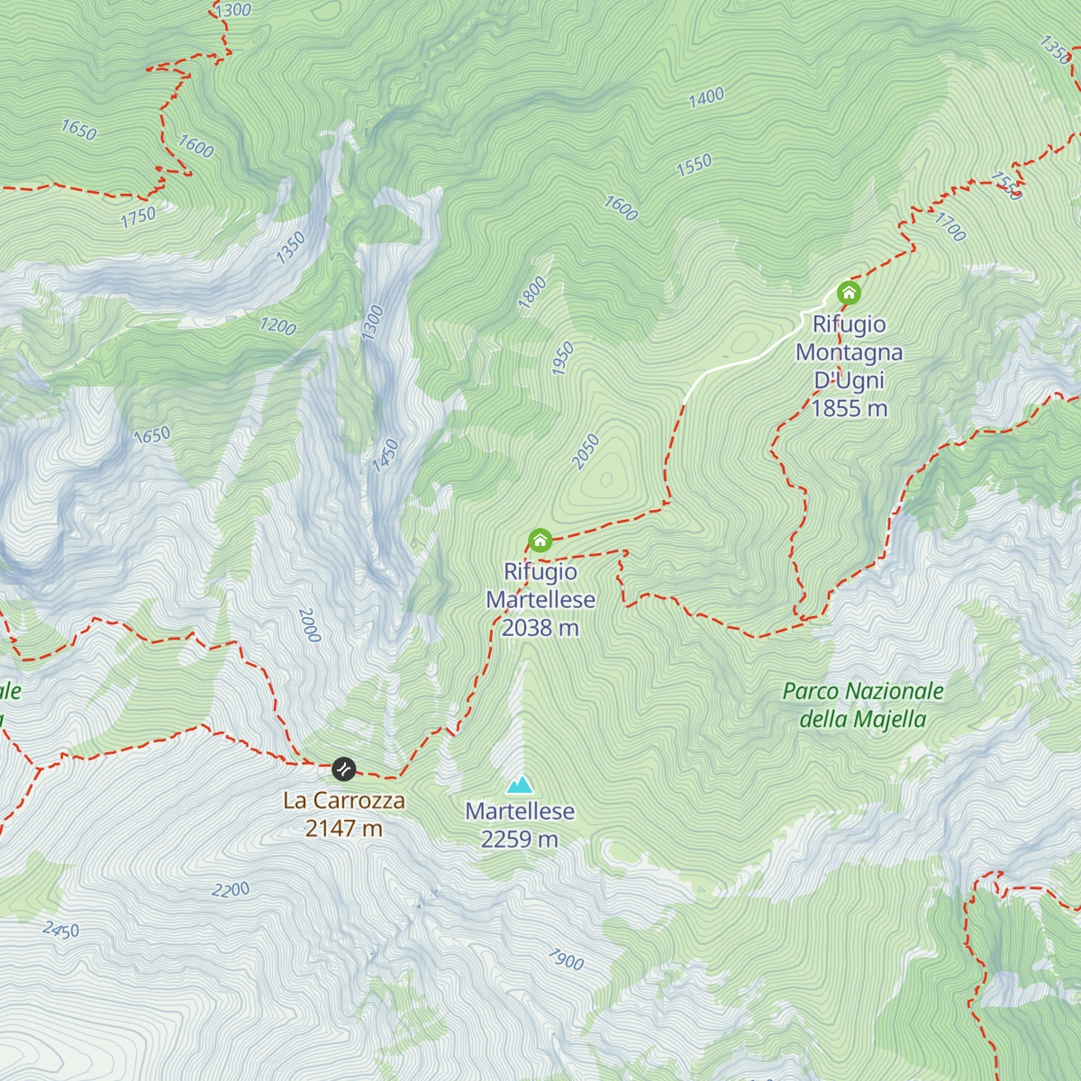 Rifugio Martellese map