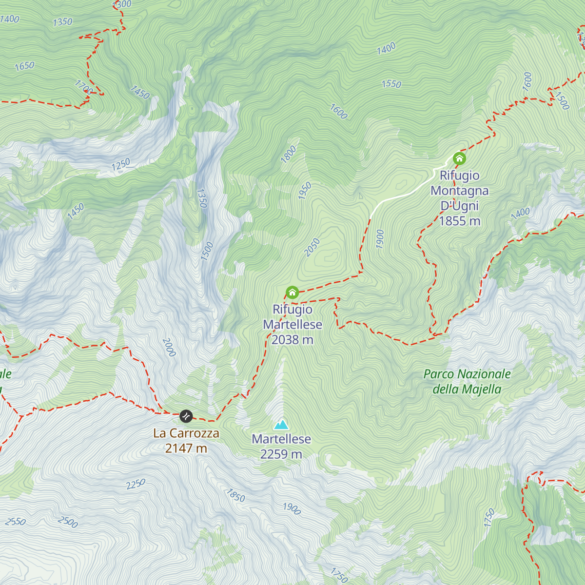 Rifugio Martellese map
