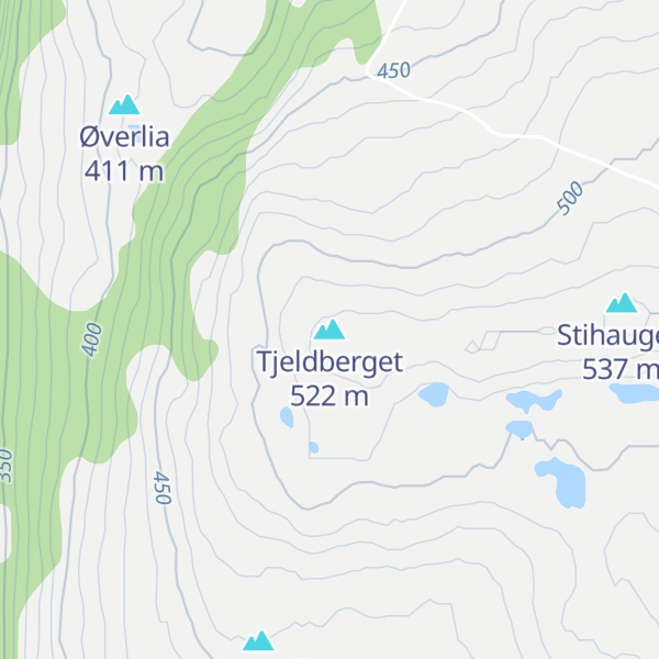 Map of Tjeldberget
