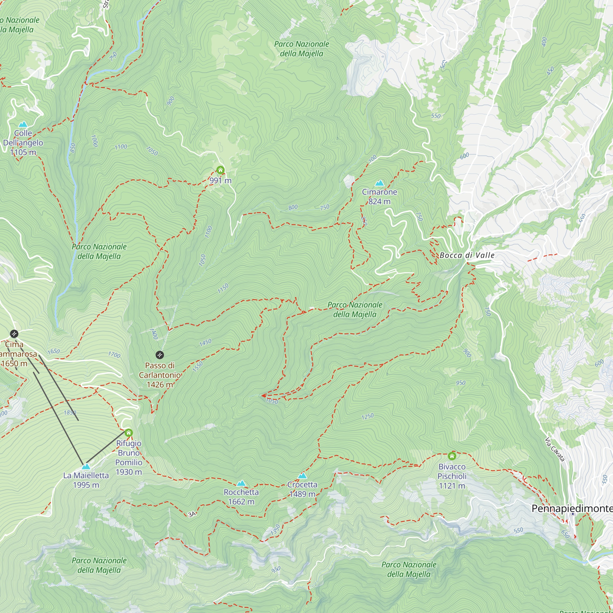 Rifugio del Fusto map