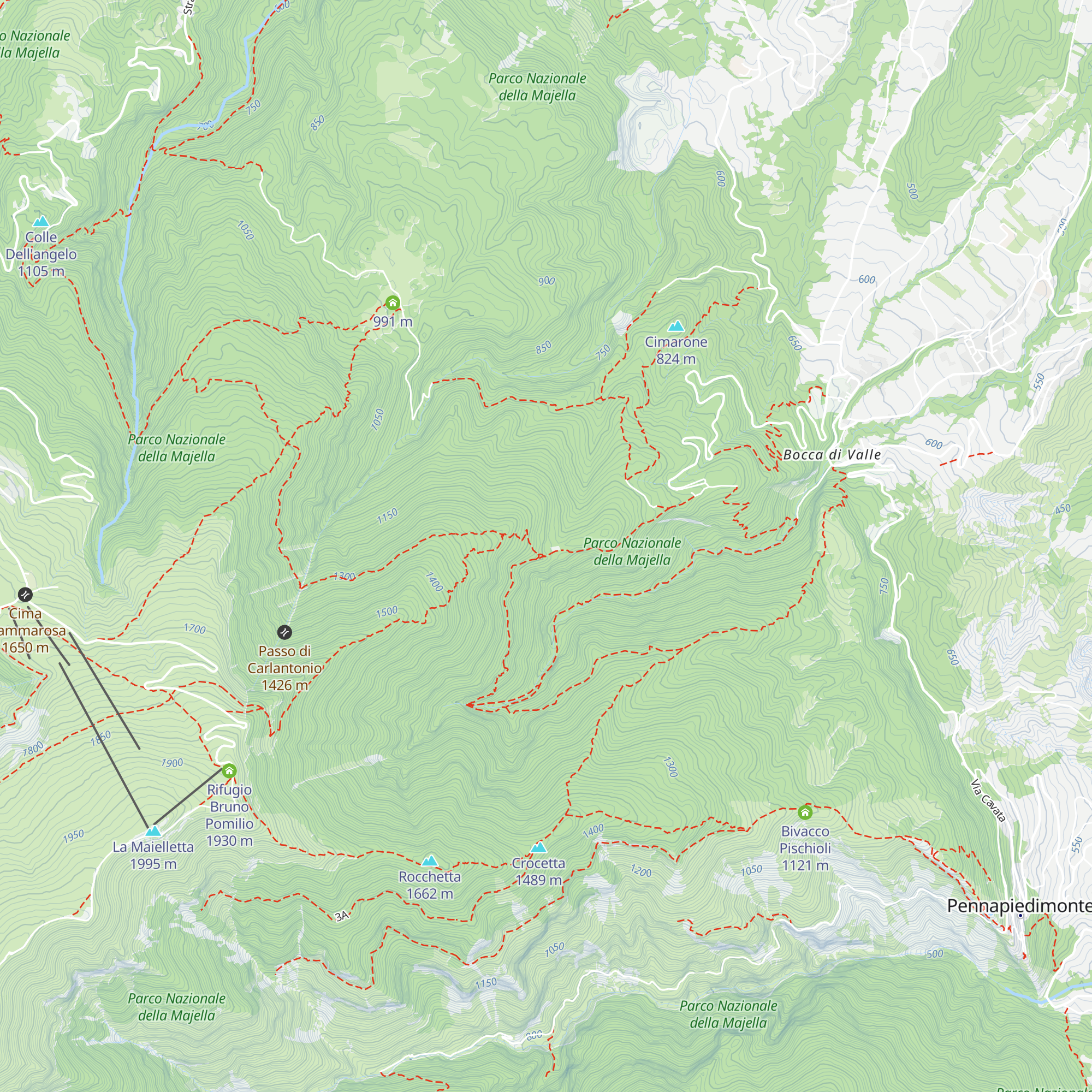 Rifugio del Fusto map