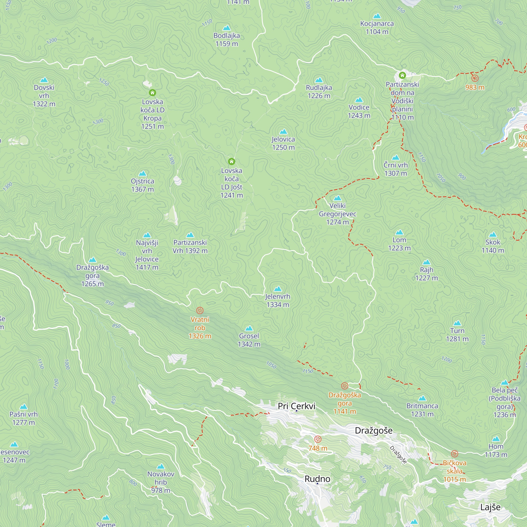 Zakonikova koča map