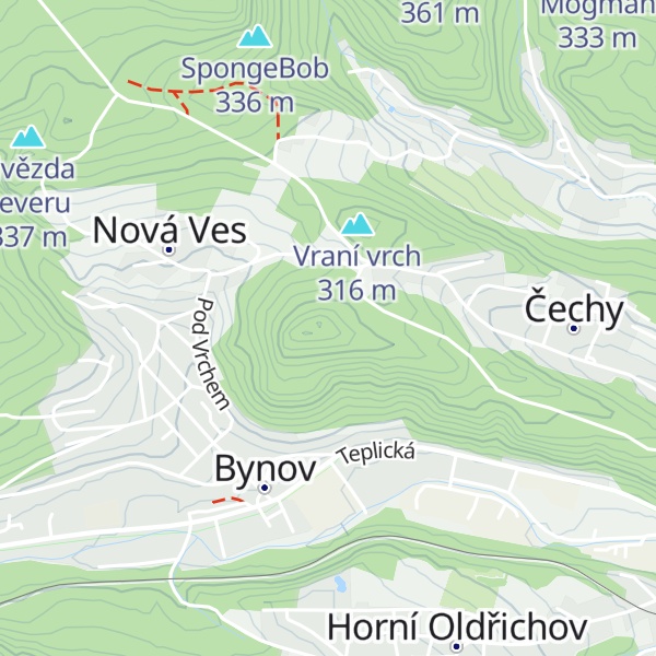 Map of Písečný vrch