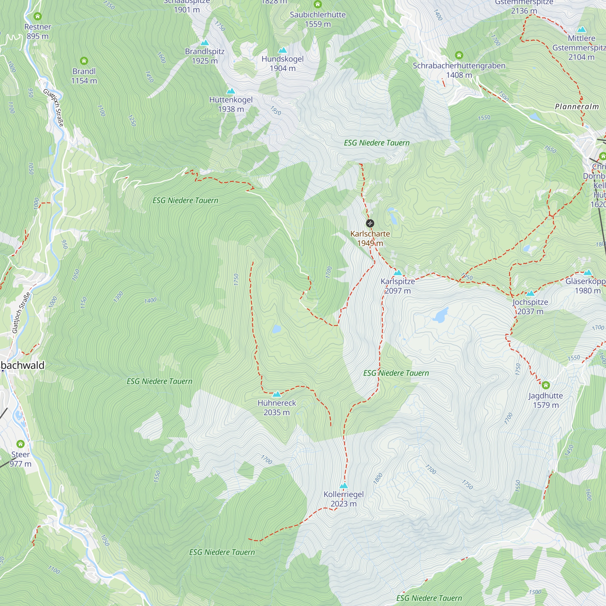 Brunnerhütte map