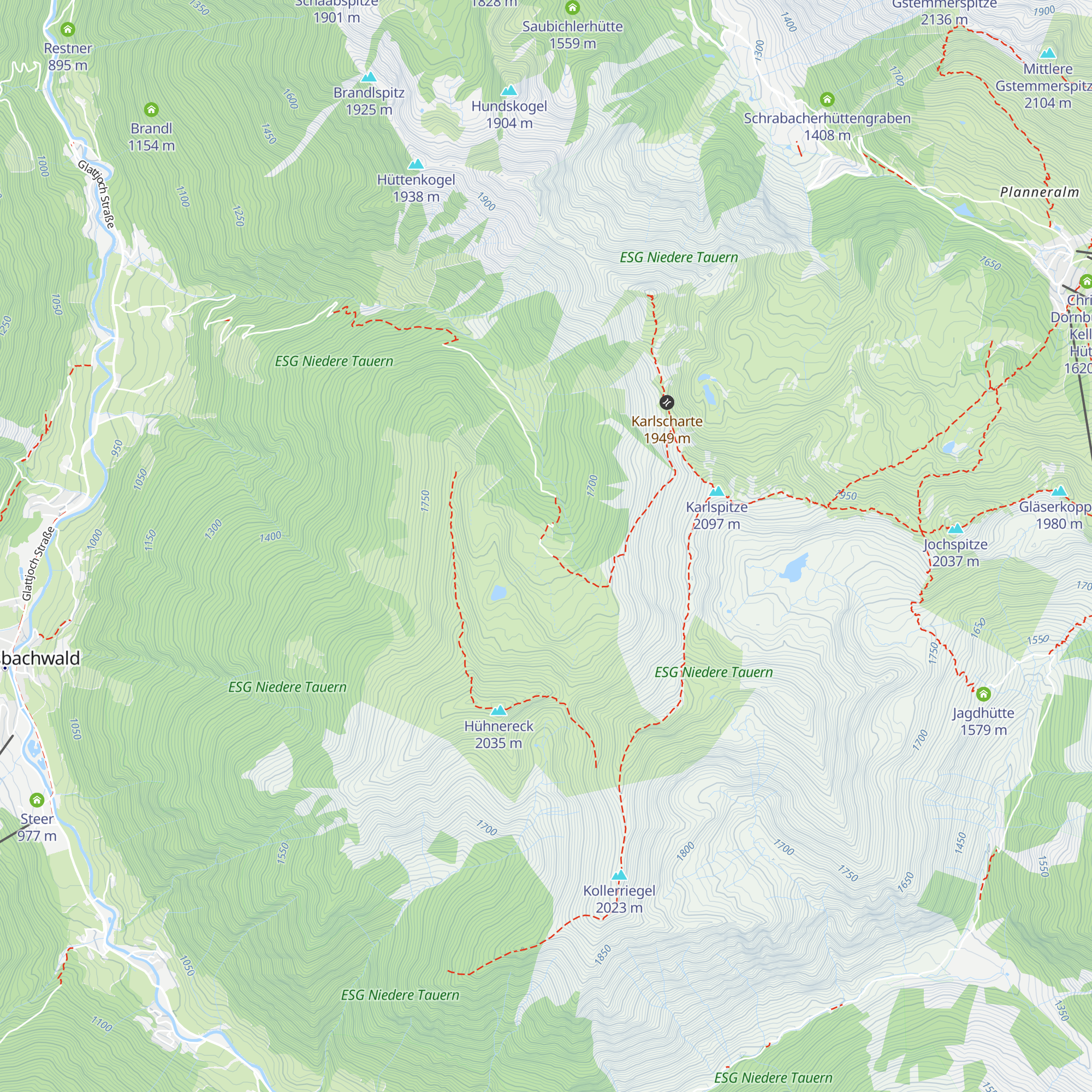 Brunnerhütte map