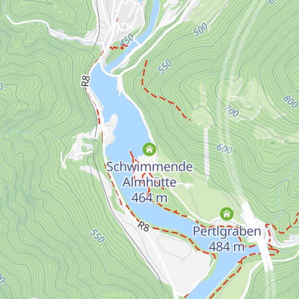 Map of Schwimmende Almhütte
