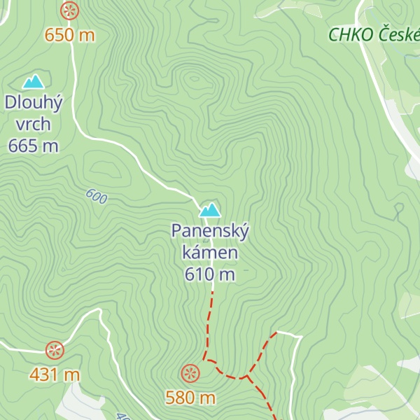Map of Panenský kámen