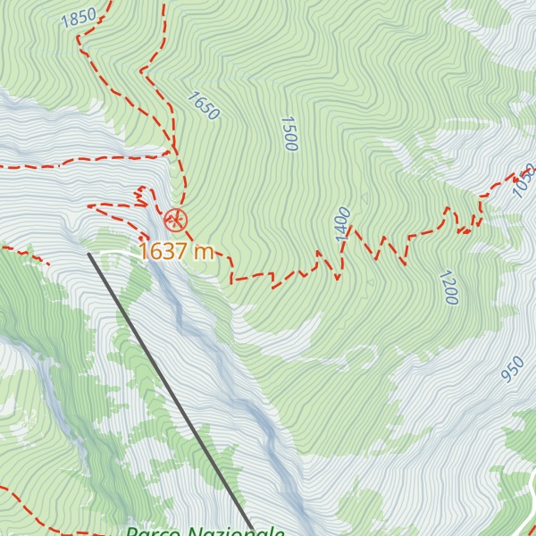 Map of Rifugio Fonte Tari Lama dei Peligni