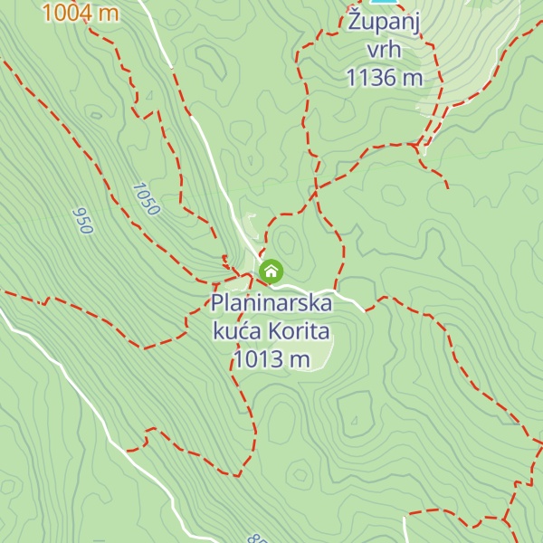 Map of Planinarska kuća Korita