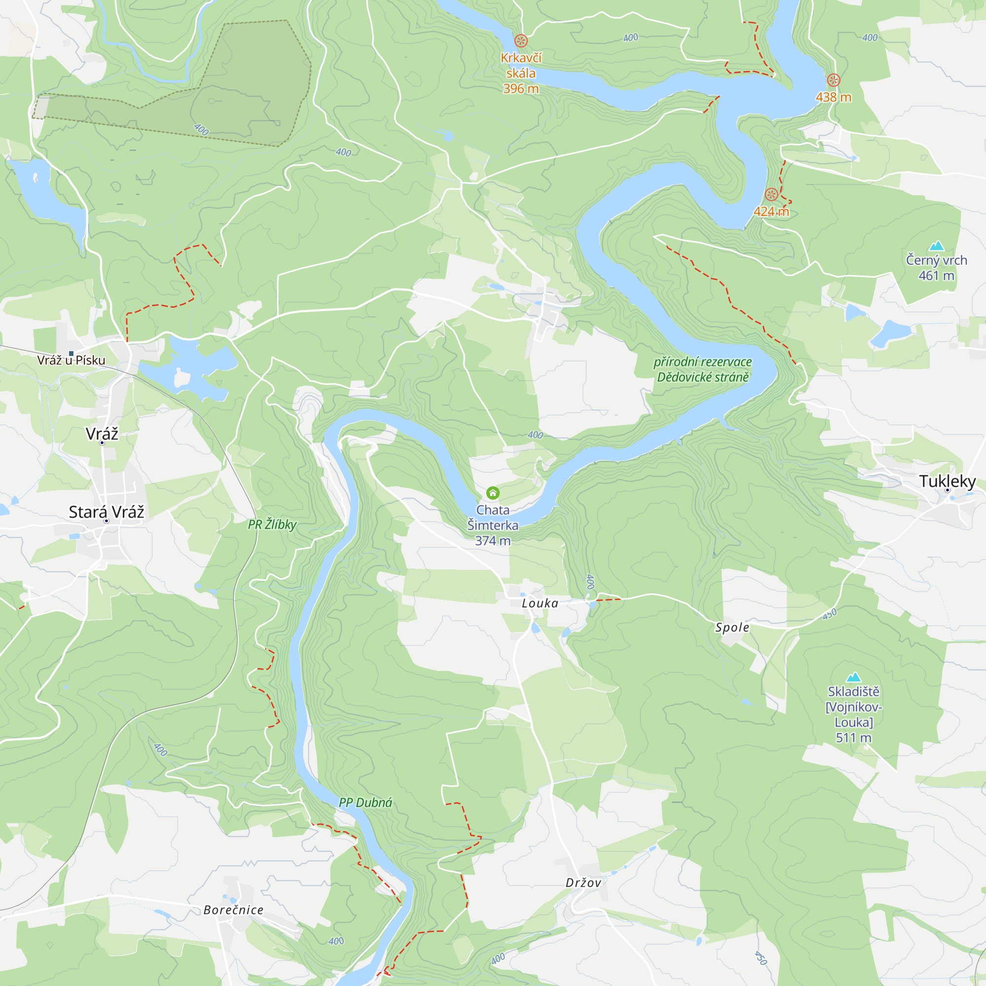Chata Šimterka map