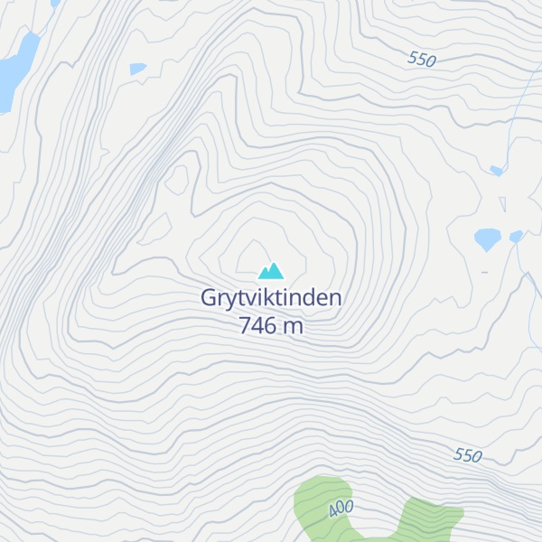 Map of Grytviktinden