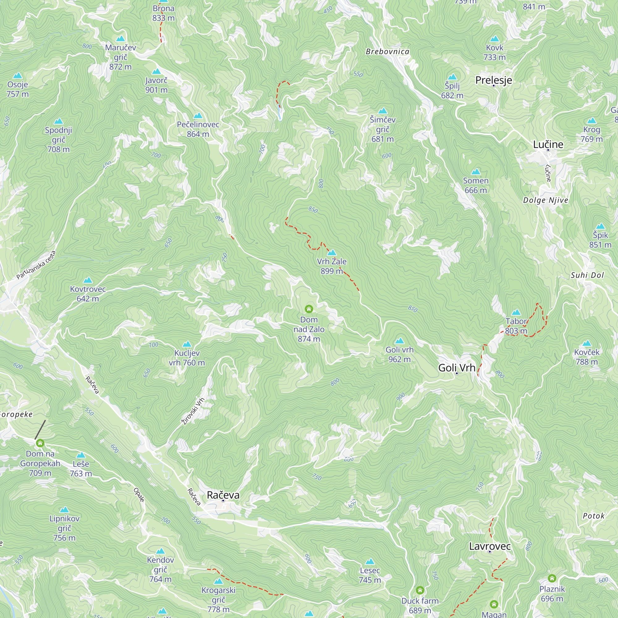 Dom nad Zalo map