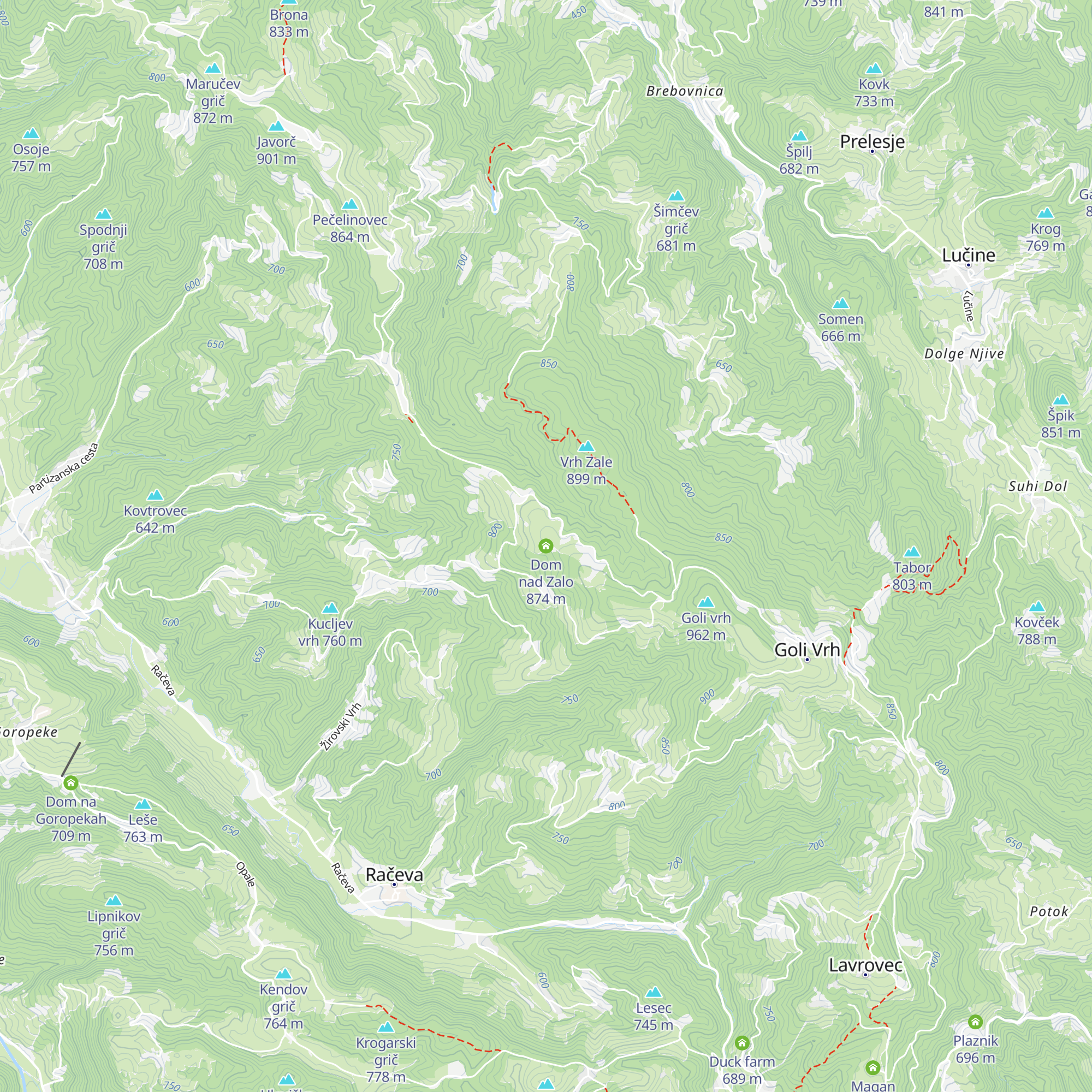 Dom nad Zalo map