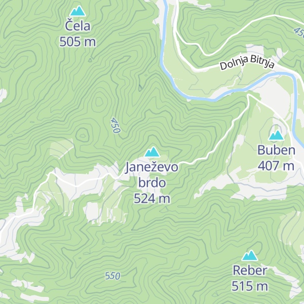 Map of Janeževo brdo