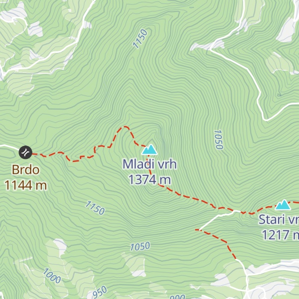 Map of Mladi vrh