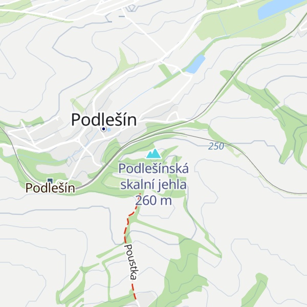 Map of Podlešínská skalní jehla