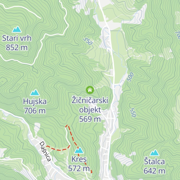 Map of Žičničarski objekt