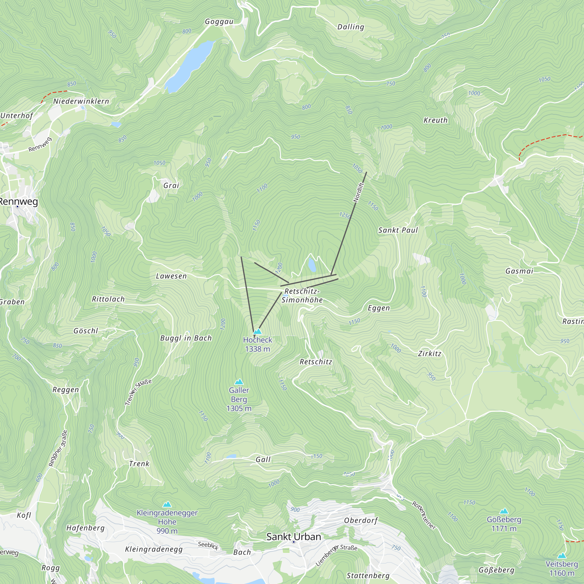 Almgasthof Simonhöhe map