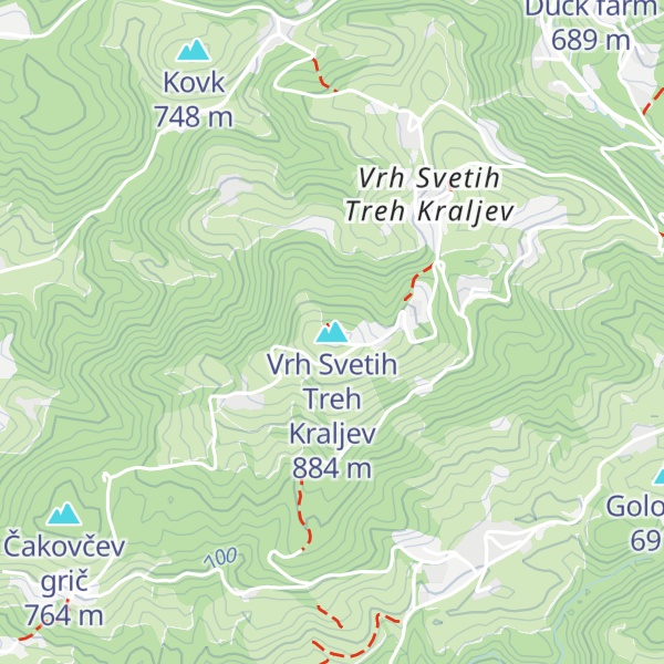 Map of Vrh Svetih Treh Kraljev